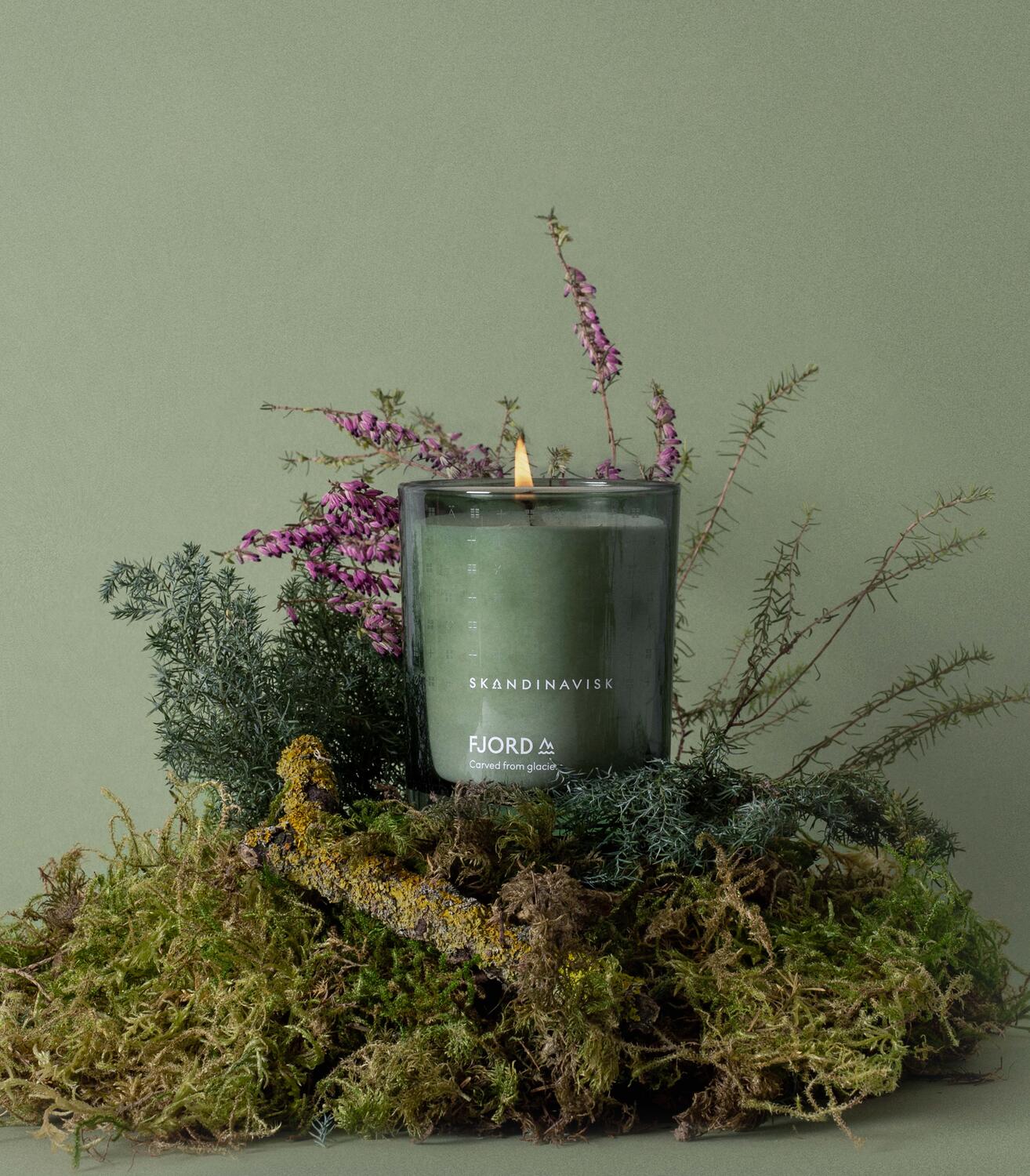 Fjord duftlys, 65g. - Fjord green